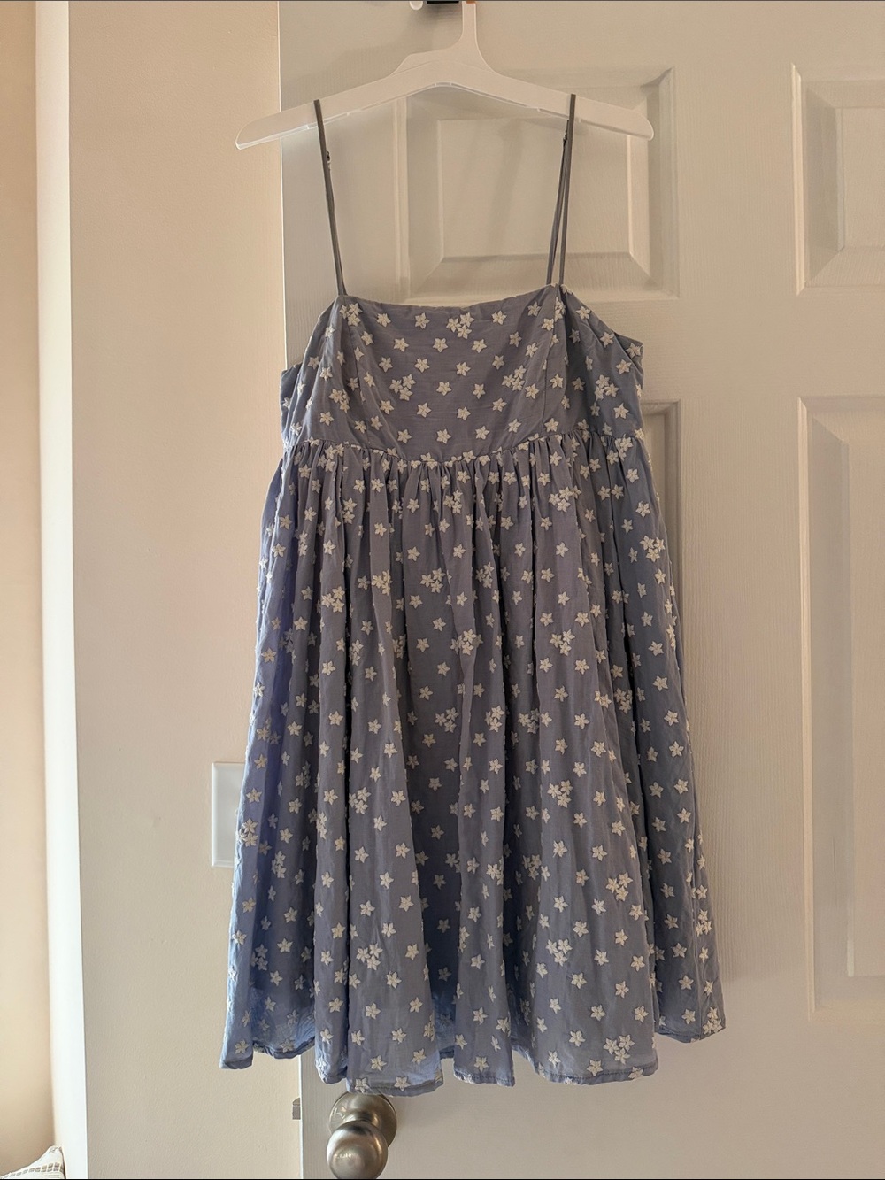 Storia Blue Star-Print Spaghetti-Strap Sundress